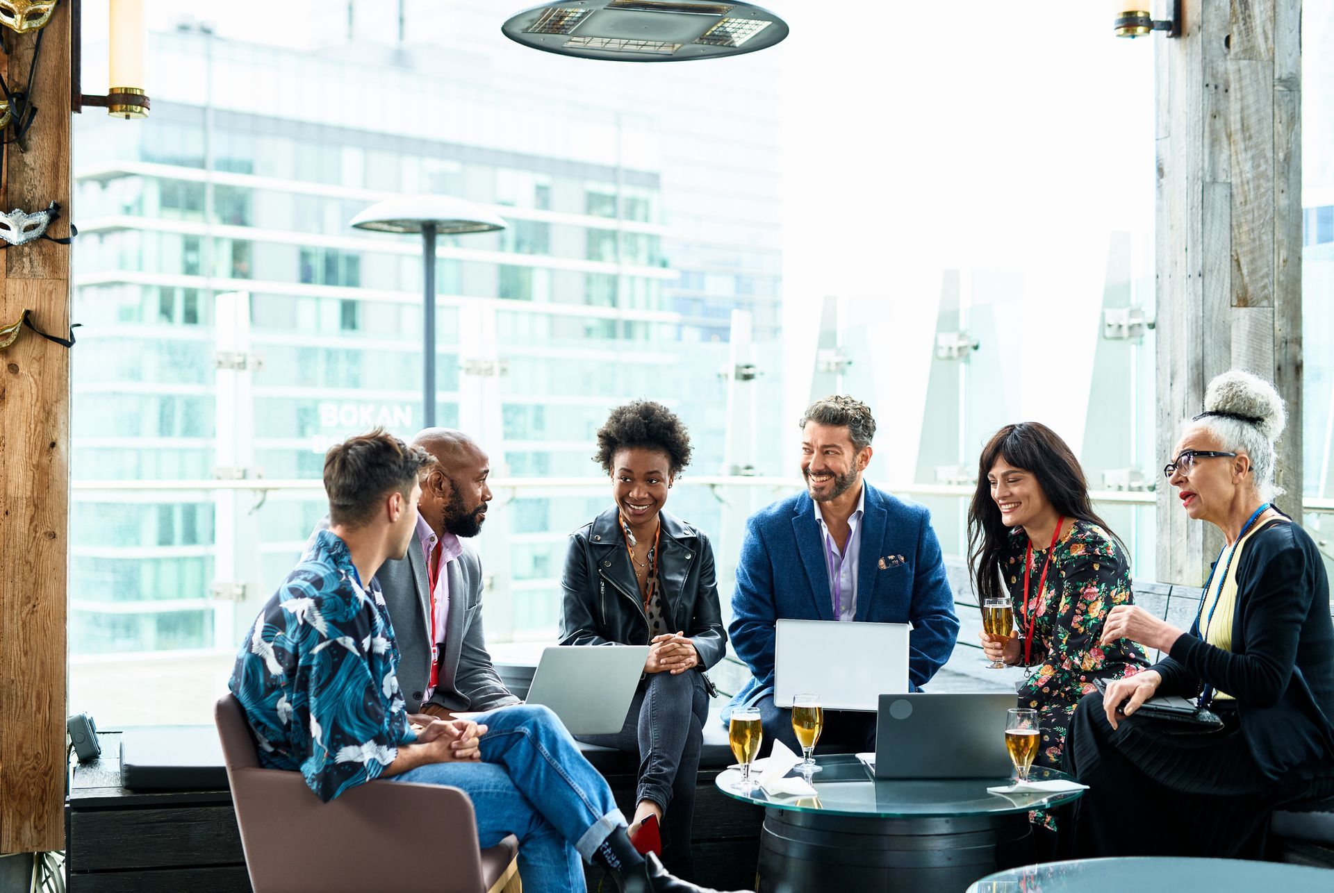 Professionals reviewing financial information